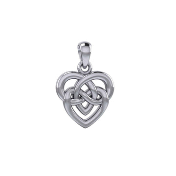Celtic Infinity Knotwork Heart Silver Pendant TPD6020 - Jewelry